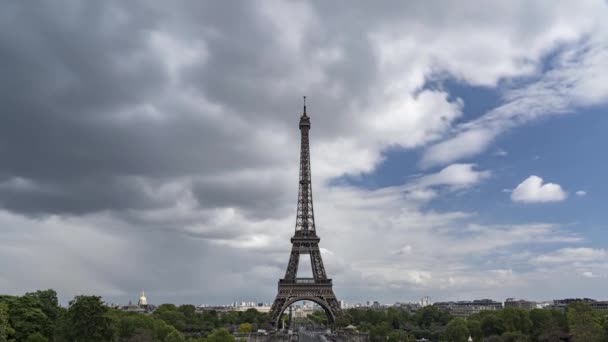 Time Lapse Eiffeltornet Paris Frankrike — Stockvideo
