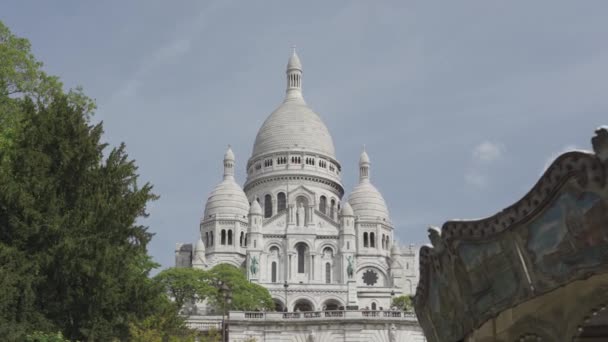 Basilika Sacre Coeur Montmartre Paris Frankreich — Stockvideo