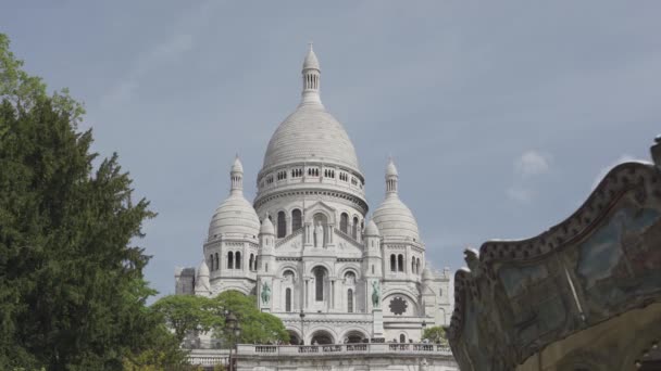 Basilika Sacre Coeur Montmartre Párizs Franciaország — Stock videók