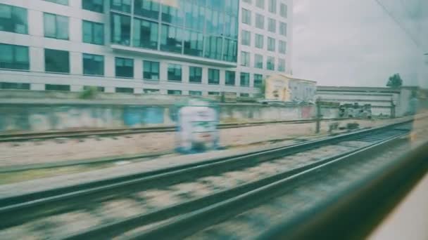 Conducir Tren Desde París Versalles Francia — Vídeo de stock