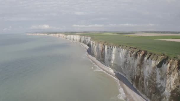 Aerial Coast Normandie 프랑스 — 비디오
