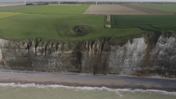 Hava Normandiya Kıyısı Fransa — Stok video