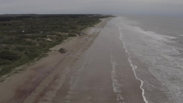 Antenne Küste Der Normandie Frankreich — Stockvideo
