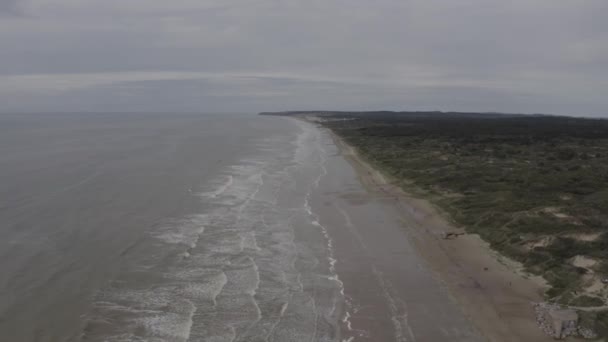 Aerial Coast Normandie 프랑스 — 비디오