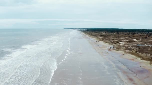 Повітря Узбережжя Нормандії Франція — стокове відео