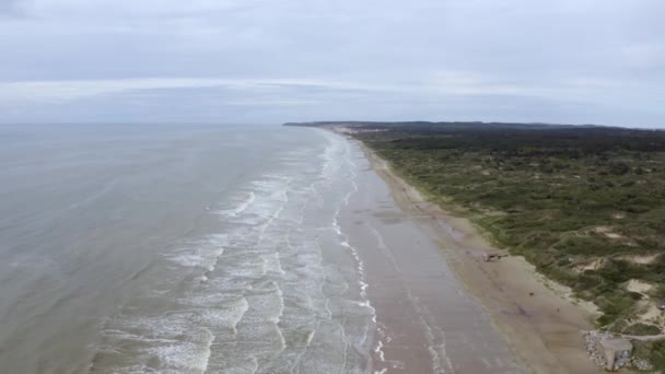 Повітря Узбережжя Нормандії Франція — стокове відео