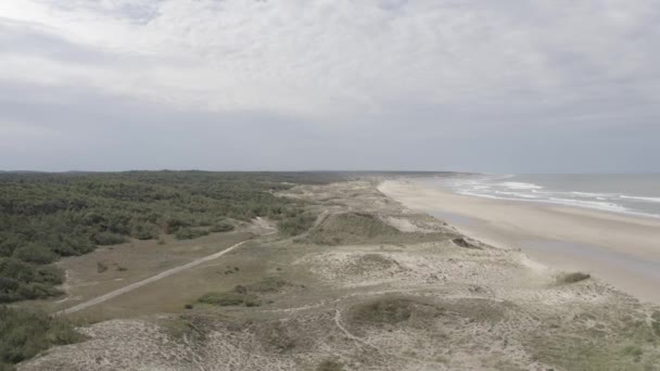 Aerial Coasta Normandiei Franța — Videoclip de stoc