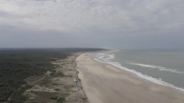 Воздушное Побережье Нормандии Франция — стоковое видео