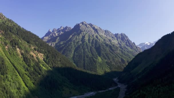 Aérea Parque Nacional Zemo Svaneti Georgia — Vídeos de Stock