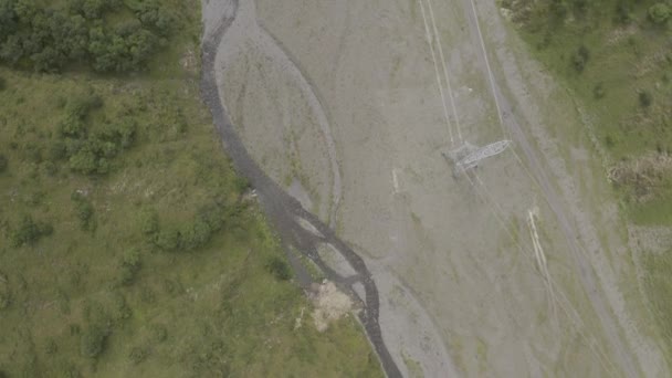 Aerial Kazbegi National Park Georgien — Stockvideo