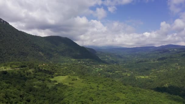 Aerial Georgian Mountain Landscape — Stock Video