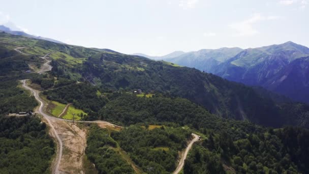 Hava Gürcistan Dağ Manzarası — Stok video