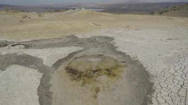 Schlammvulkane Takhti Tepha Naturdenkmal Georgien — Stockvideo