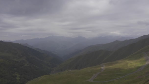 Aerial Mountains Datvisjvarisghele Trail Γεωργία — Αρχείο Βίντεο