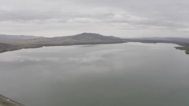 Aerial Dalis Mta Reservoir Georgia — Stock video