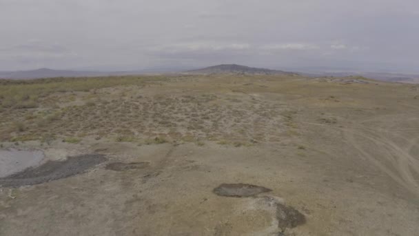 Bela Vista Aérea Monumento Nacional Takhti Tepha Campo Vulcão Lama — Vídeo de Stock