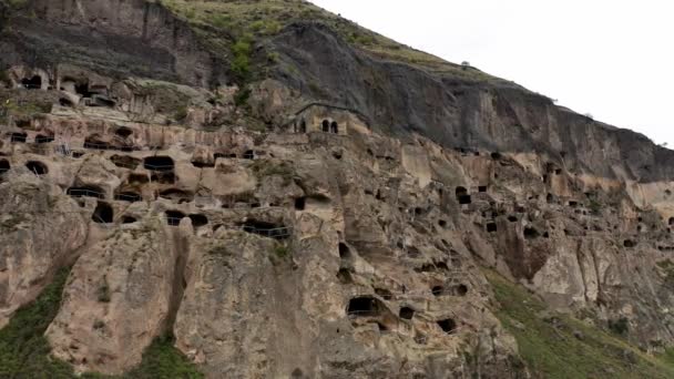 Aerial Σπήλαιο Βαρντζία Γεωργία — Αρχείο Βίντεο