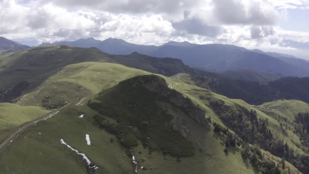 Повітряне Відео Ландшафту Вздовж Перевалу Зекарі Грузія — стокове відео