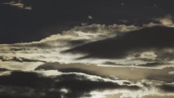 Hermosa Formación Nubes Cielo Atardecer — Vídeo de stock
