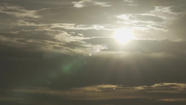 Krásné Mraky Formace Obloze Při Západu Slunce — Stock video