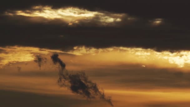 Krásné Mraky Formace Obloze Při Západu Slunce — Stock video