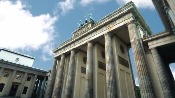 Brandenburger Poort Berlijn Duitsland — Stockvideo