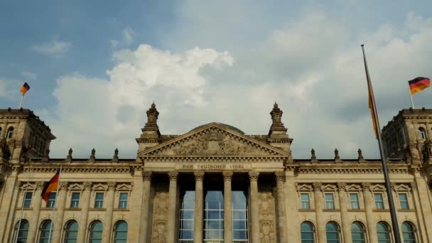 Reichstag Building Daytime Berlin Germany — Stock Video