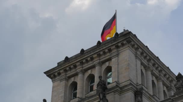Reichstag German Flag Roof Berlin — Stock Video