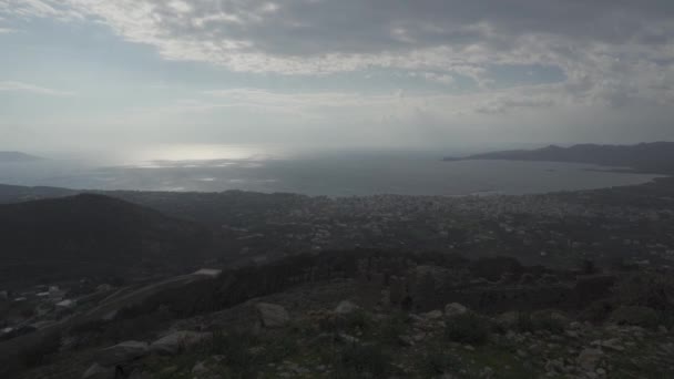 Vista Dal Castello Rosso Castello Karystos Grecia — Video Stock