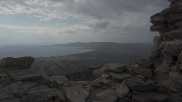 Vista Dal Castello Rosso Castello Karystos Grecia — Video Stock