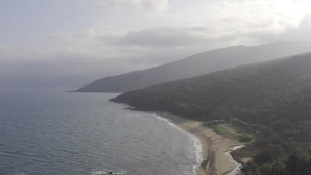 Aerial View Tsiligiorgis Larissa Beach Greece — Stock Video