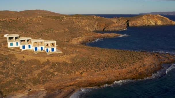 Воздушный Ландшафт Острове Эвбея Греция — стоковое видео