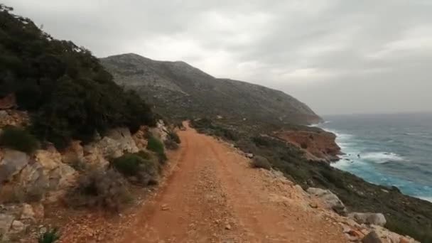 ギリシャ南ペロポネス島の沿岸ルートを運転する — ストック動画
