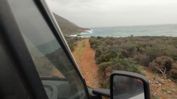 Güney Peloponnes Yunanistan Daki Sahil Yolu — Stok video