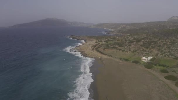 Повітря Уздовж Пелопоннеського Узбережжя Греція — стокове відео