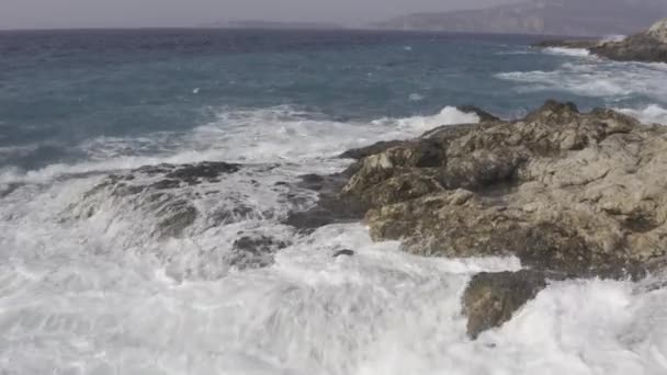 Aérea Largo Las Costas Del Peloponeso Grecia — Vídeos de Stock