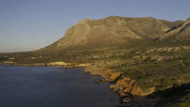 ペロポネソス ギリシャの南の先端で空中 日の出 — ストック動画