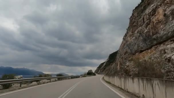 Driving Coastal Road Argolis Region 펠로폰네스 그리스 — 비디오