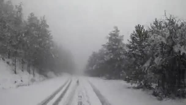 Die Straßen Auf Dem Parnonas Gebirge Winter Peloponnes Griechenland — Stockvideo