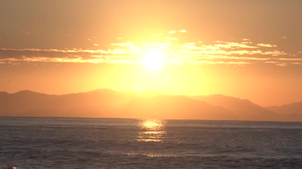 Sunrise Polemarcha Beach Peloponnese Greece — Αρχείο Βίντεο
