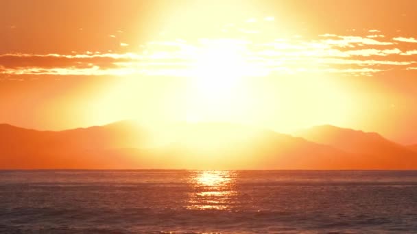 Sunrise Polemarcha Beach Peloponnese Greece — стокове відео