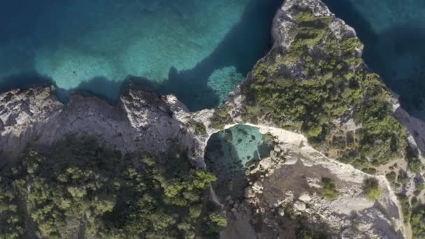 Hava Mühür Mağarası Peloponnes Yunanistan — Stok video