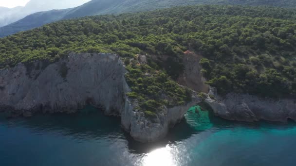 Aerial Cave Seals Peloponnes Görögország — Stock videók