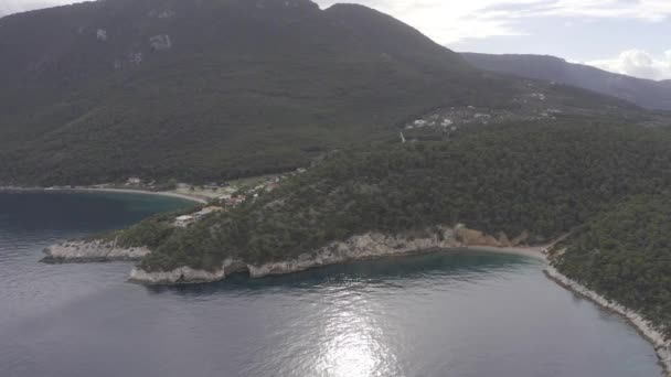 Légi Strandok Barlang Közelében Peloponnes Görögország — Stock videók