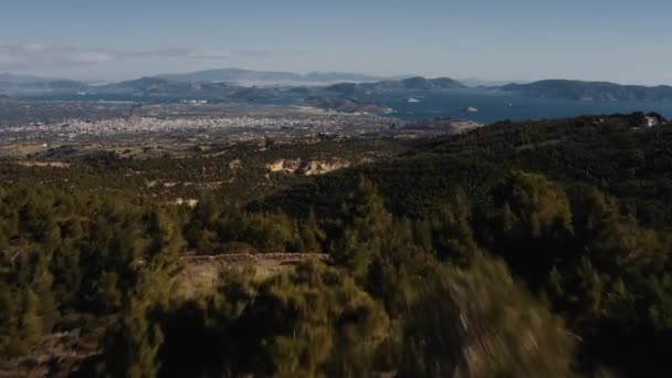 Aerial Paisajes Del Peloponnes Grecia — Vídeos de Stock
