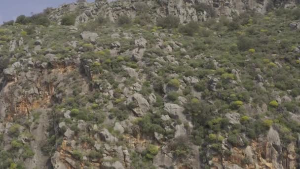 Маленькая Бухта Диком Побережье Чоте Пелопоннес Греция — стоковое видео