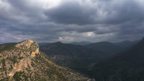 Aerial Mountainous Landscapes Peloponnes Greece — Stock Video