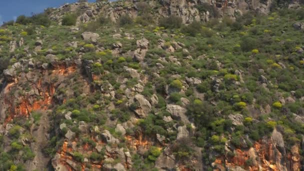 Μικρός Κόλπος Στην Άγρια Ακτή Στη Χοτασία Πελοποννήσου — Αρχείο Βίντεο