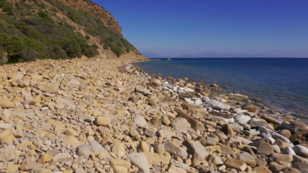 Antenne Kleine Versteckte Bucht Bei Koufosaratsia Peloponnes Griechenland — Stockvideo