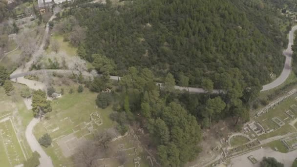 Aerial Ancient Olympia Peloponnes Grécia — Vídeo de Stock